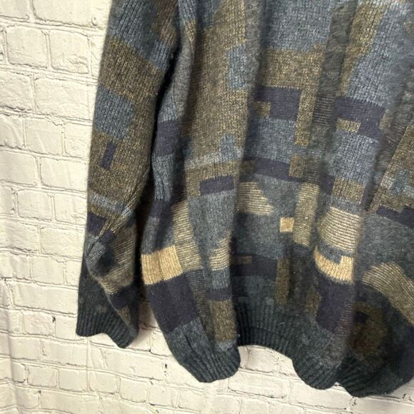 Vintage Merino Possum Pullover Sweater Size Large Geometric Knit - Picture 3 of 6